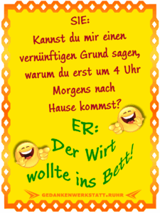 Lustiger Kneipenspruch